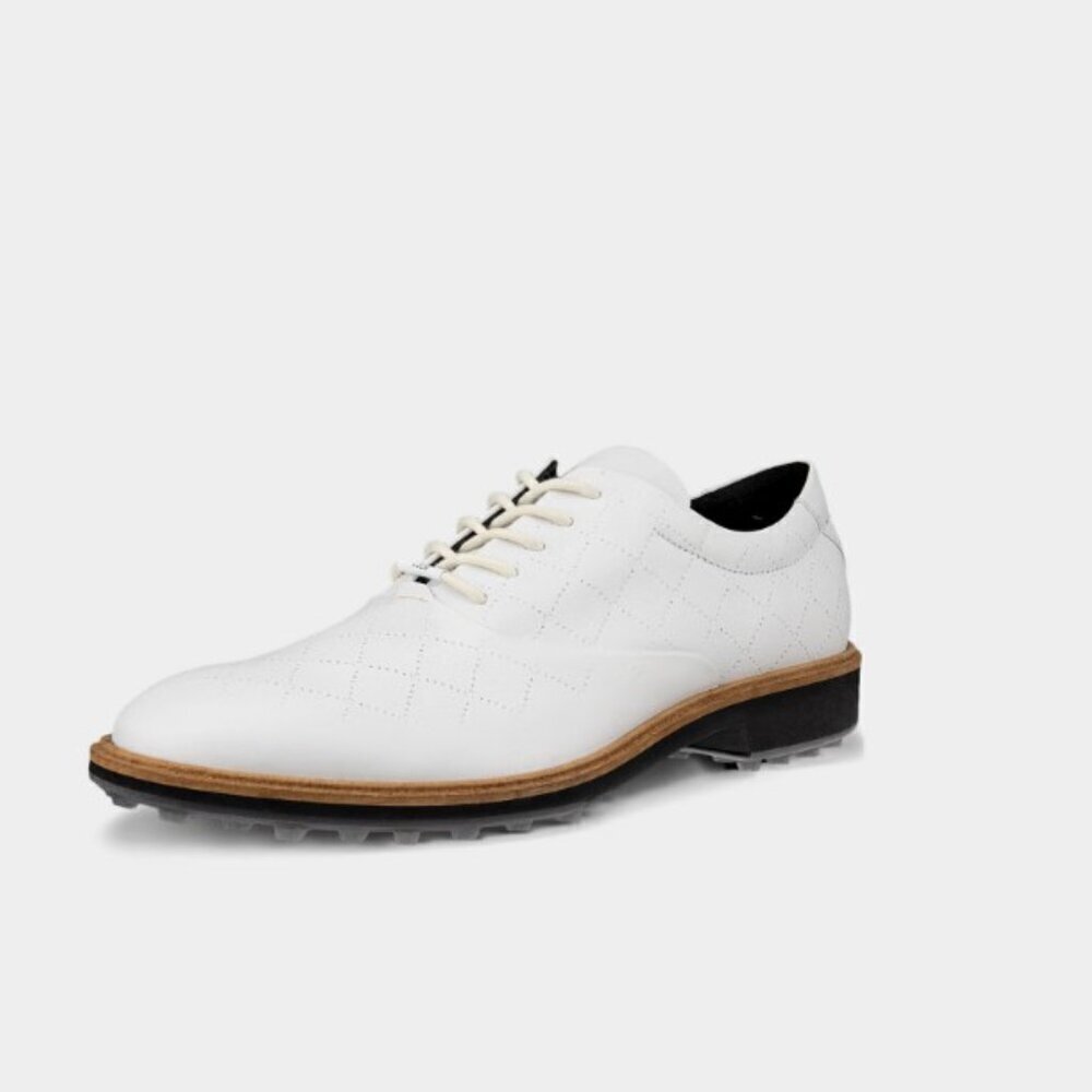 ECCO Leather Golf Shoe Golf Classic Hybrid Men's White SZ US 11 - 11.5 EU 45
